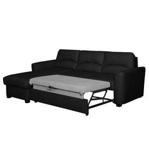 Ecksofa Parilla II Kunstleder - Schwarz - Longchair davorstehend links