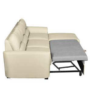 Ecksofa Parilla II Kunstleder - Ecru - Longchair davorstehend rechts