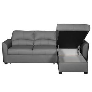 Ecksofa Parilla II Kunstleder - Grau - Longchair davorstehend rechts