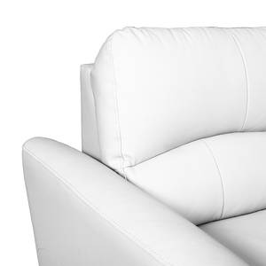 Canapé d'angle Parilla (convertible) Imitation cuir - Blanc - Méridienne courte à droite (vue de face)