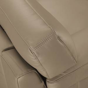 Canapé d'angle Parlin Imitation cuir - Beige - Méridienne courte à gauche (vue de face) - Avec appui-tête