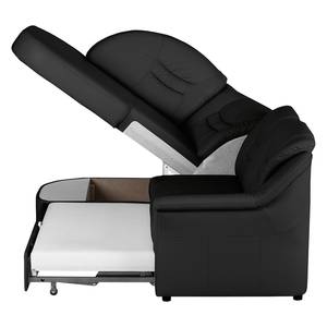 Ecksofa Parnu Echtleder Schwarz - Longchair davorstehend links