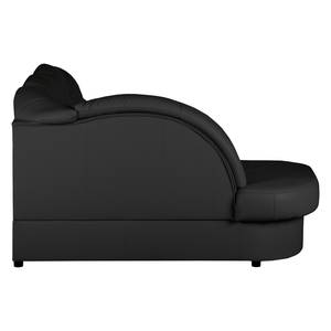 Ecksofa Parnu Echtleder Schwarz - Longchair davorstehend links