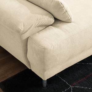 Ecksofa Pattani Webstoff Creme - Ottomane davorstehend links