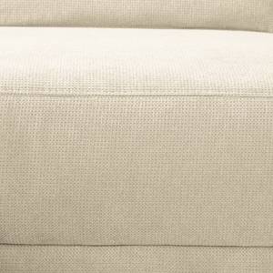 Ecksofa Pattani Webstoff Creme - Ottomane davorstehend rechts