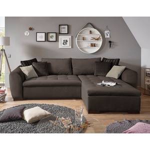 Ecksofa Peguera I (mit Schlaffunktion/beidseitig montierbar) Microfaser - Taupe