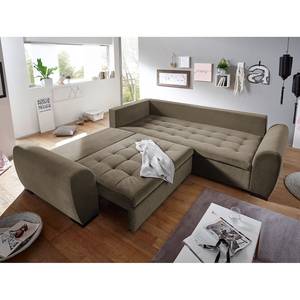 Ecksofa Peguera II Microfaser - Lehm