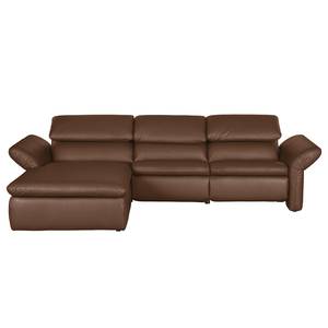 Ecksofa Perira I mit Relaxfunktion - Kunstleder - Braun - Longchair davorstehend links