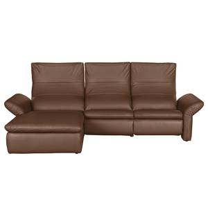 Ecksofa Perira I mit Relaxfunktion - Kunstleder - Braun - Longchair davorstehend links