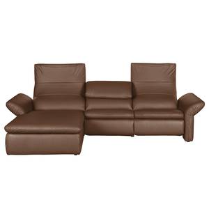 Ecksofa Perira I mit Relaxfunktion - Kunstleder - Braun - Longchair davorstehend links