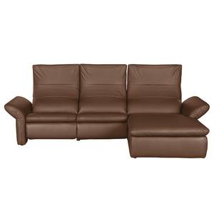 Ecksofa Perira I mit Relaxfunktion - Kunstleder - Braun - Longchair davorstehend rechts