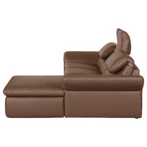 Ecksofa Perira I mit Relaxfunktion - Kunstleder - Braun - Longchair davorstehend rechts