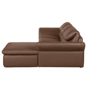 Ecksofa Perira I mit Relaxfunktion - Kunstleder - Braun - Longchair davorstehend rechts