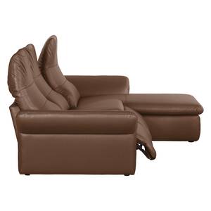 Ecksofa Perira I mit Relaxfunktion - Kunstleder - Braun - Longchair davorstehend rechts