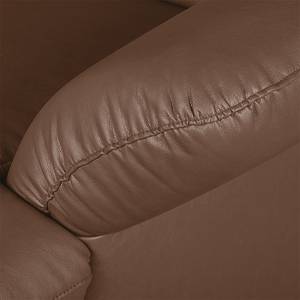 Canapé d'angle Perira I Imitation cuir - Marron - Méridienne courte à droite (vue de face)