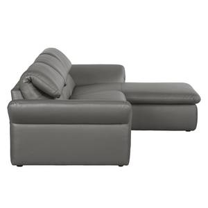 Ecksofa Perira I mit Relaxfunktion - Kunstleder - Grau - Longchair davorstehend rechts