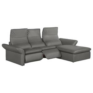 Ecksofa Perira I mit Relaxfunktion - Kunstleder - Grau - Longchair davorstehend rechts