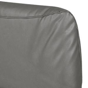Canapé d'angle Perira I Imitation cuir - Gris - Méridienne courte à droite (vue de face)
