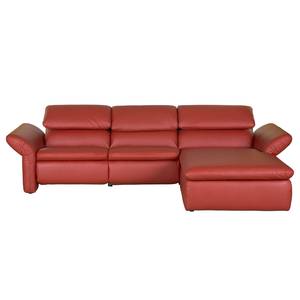 Ecksofa Perira I mit Relaxfunktion - Kunstleder - Rot - Longchair davorstehend rechts