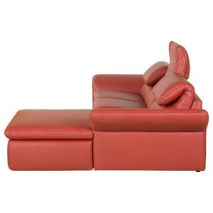 Ecksofa Perira I mit Relaxfunktion - Kunstleder - Rot - Longchair davorstehend rechts