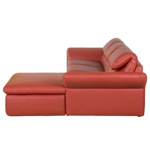 Ecksofa Perira I mit Relaxfunktion - Kunstleder - Rot - Longchair davorstehend rechts