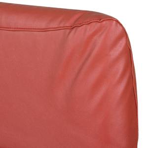 Canapé d'angle Perira I Imitation cuir - Rouge - Méridienne courte à droite (vue de face)