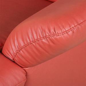 Ecksofa Perira I mit Relaxfunktion - Kunstleder - Rot - Longchair davorstehend rechts