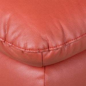 Ecksofa Perira I mit Relaxfunktion - Kunstleder - Rot - Longchair davorstehend rechts