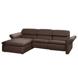 Ecksofa Perira II Kunstleder - Braun - Longchair davorstehend links