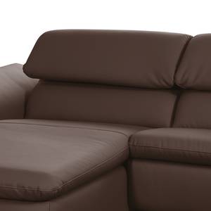 Ecksofa Perira II mit Relaxfunktion - Kunstleder - Braun - Longchair davorstehend links