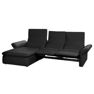 Ecksofa Perira II mit Relaxfunktion - Kunstleder - Schwarz - Longchair davorstehend links