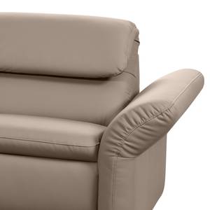 Canapé d'angle Perira II Imitation cuir - Taupe - Méridienne courte à gauche (vue de face)