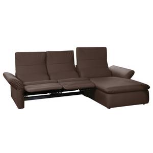 Ecksofa Perira II mit Relaxfunktion - Kunstleder - Braun - Longchair davorstehend rechts