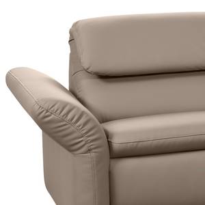 Canapé d'angle Perira II Imitation cuir - Taupe - Méridienne courte à droite (vue de face)