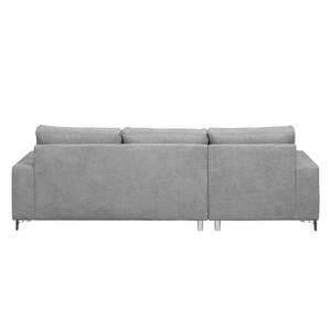 Ecksofa Pierpont (mit Schlaffunktion) Webstoff - Platin - Longchair davorstehend links