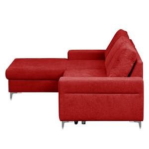 Ecksofa Pierpont (mit Schlaffunktion) Webstoff - Rot - Longchair davorstehend links