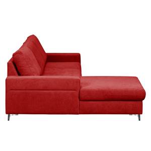 Ecksofa Pierpont (mit Schlaffunktion) Webstoff - Rot - Longchair davorstehend links