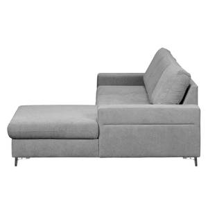 Ecksofa Pierpont (mit Schlaffunktion) Webstoff - Platin - Longchair davorstehend rechts