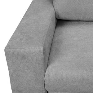 Ecksofa Pierpont (mit Schlaffunktion) Webstoff - Platin - Longchair davorstehend rechts