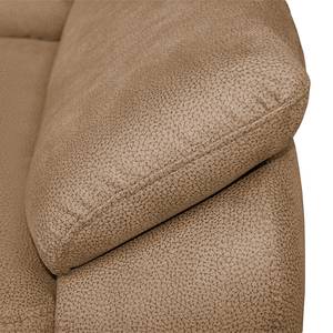 Ecksofa Piketon Microfaser Mittelbraun - Longchair davorstehend links - Keine Funktion