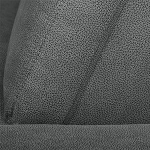 Ecksofa Piketon Microfaser Anthrazit - Longchair davorstehend rechts - Schlaffunktion