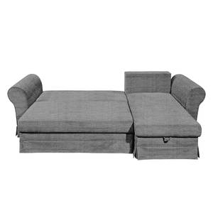 Ecksofa Portol (mit Schlaffunktion/beidseitig montierbar) Cord - Grau