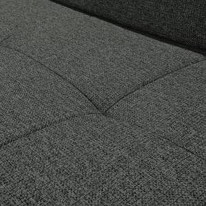 Ecksofa Pinchi (mit Schlaffunktion) Flachgewebe / Webstoff - Schwarz / Anthrazit - Longchair davorstehend rechts