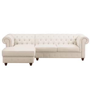 Ecksofa Pintano Beige - Ottomane davorstehend links