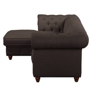 Ecksofa Pintano Espresso - Ottomane davorstehend links