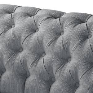 Canapé d'angle Pintano Tissu - Gris argenté - Méridienne longue à droite (vue de face)