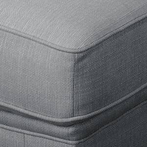 Ecksofa Pintano Webstoff - Silbergrau - Ottomane davorstehend rechts