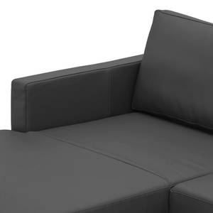 Ecksofa Portobello Echtleder Echtleder Gad: Anthrazit - Breite: 207 cm - Longchair davorstehend links