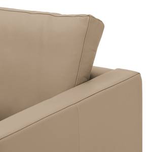 Hoekbank Portobello echt leer Echt leer Gad: Taupe - Breedte: 207 cm - Longchair vooraanzicht links