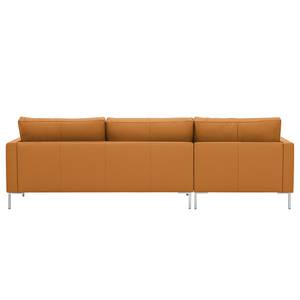 Ecksofa Portobello Echtleder Echtleder Gad: Cognac I - Breite: 251 cm - Longchair davorstehend links